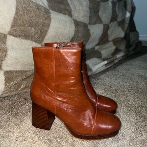 Brown Leather Ankle Boots